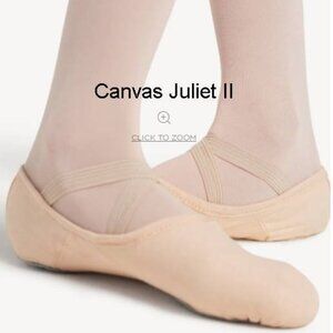 Ballet Child Sizes Capezio Canvas Juliet II Lt Pink NWT